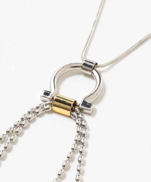 Ray BEAMS（レイビームス）の「RBS / リング × チェーン コンビ ネックレス（ネックレス・レディース・シルバー・ONE SIZE）」の3枚目の写真