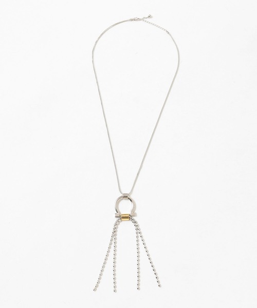 Ray BEAMS（レイビームス）の「RBS / リング × チェーン コンビ ネックレス（ネックレス・レディース・シルバー・ONE SIZE）」の4枚目の写真