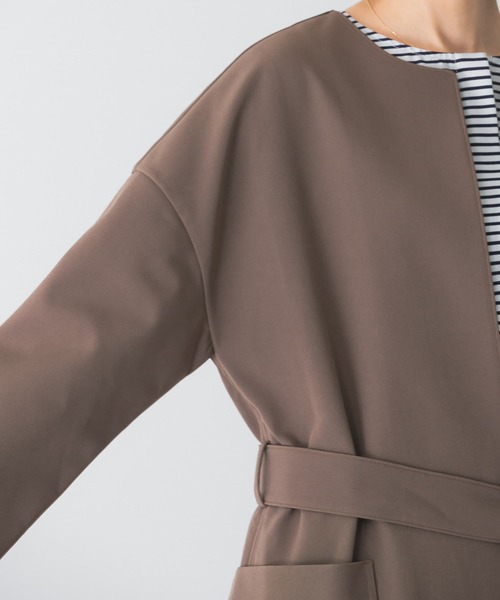 URBAN RESEARCH ROSSO（アーバンリサーチロッソ）の「ソフトダブルクロスノーカラーコート（その他アウター・レディース・ライトベージュ/モカ/グリーン系その他・FREE）」の19枚目の写真