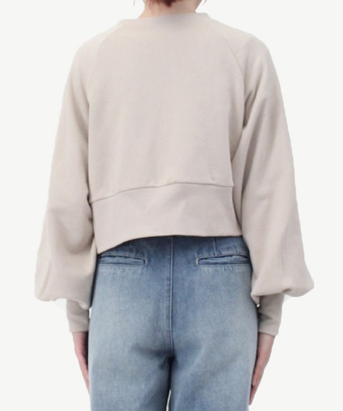 STYLEBLOCK(スタイルブロック)の「裏毛ロゴプリントショート丈プルオーバー(スウェット・レディース・ホワイト系その他/グレー/グリーン/ネイビー・M)」の10枚目の写真