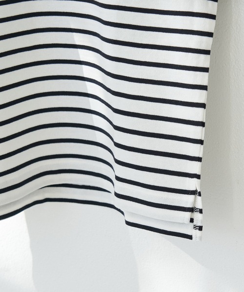 ROPE' PICNIC（ロペピクニック）の「【KIDS】【リンクコーデ】UNISEXボーダーロングTシャツ（Tシャツ/カットソー・キッズ・グリーン系その他/レッド系その他/ホワイト系その他5・110/120/130/140/150）」の7枚目の写真