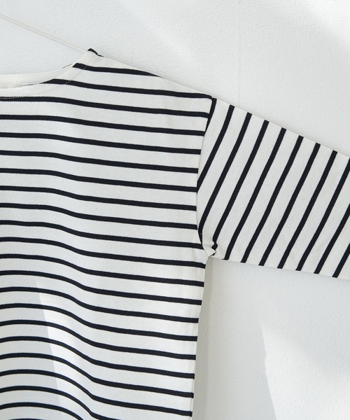 ROPE' PICNIC（ロペピクニック）の「【KIDS】【リンクコーデ】UNISEXボーダーロングTシャツ（Tシャツ/カットソー・キッズ・グリーン系その他/レッド系その他/ホワイト系その他5・110/120/130/140/150）」の8枚目の写真