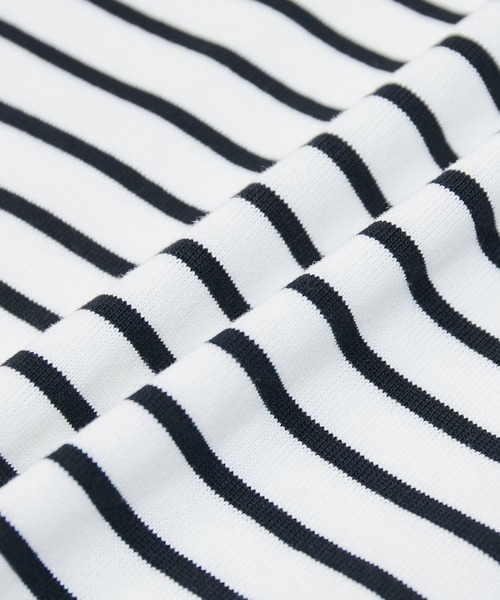 ROPE' PICNIC（ロペピクニック）の「【KIDS】【リンクコーデ】UNISEXボーダーロングTシャツ（Tシャツ/カットソー・キッズ・グリーン系その他/レッド系その他/ホワイト系その他5・110/120/130/140/150）」の9枚目の写真