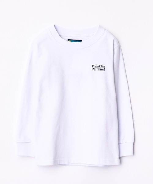 Franklin Climbing（フランクリンクライミング）の「【KIDS】【Franklin Climbing 】バックプリントボックスロゴ長袖Tee（Tシャツ/カットソー・キッズ・ホワイト/チャコールグレー/グレー/サックスブルー/オレンジ・S/M/L/XL/XXL）」の2枚目の写真