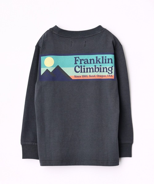 Franklin Climbing（フランクリンクライミング）の「【KIDS】【Franklin Climbing 】バックプリントボックスロゴ長袖Tee（Tシャツ/カットソー・キッズ・ホワイト/チャコールグレー/グレー/サックスブルー/オレンジ・S/M/L/XL/XXL）」の3枚目の写真