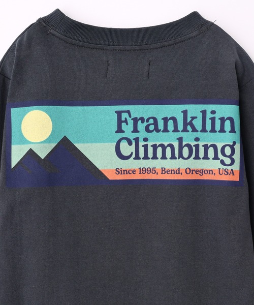 Franklin Climbing（フランクリンクライミング）の「【KIDS】【Franklin Climbing 】バックプリントボックスロゴ長袖Tee（Tシャツ/カットソー・キッズ・ホワイト/チャコールグレー/グレー/サックスブルー/オレンジ・S/M/L/XL/XXL）」の10枚目の写真