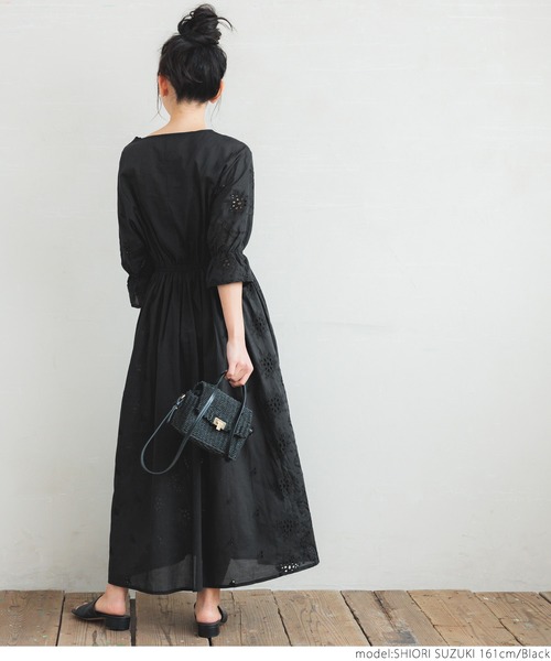 coca（coca）（コカ）の「カットワークワンピース（ワンピース・レディース・ホワイト/ブラック/レッド・ONE SIZE）」の15枚目の写真