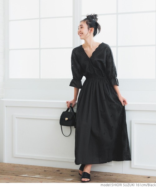 coca（coca）（コカ）の「カットワークワンピース（ワンピース・レディース・ホワイト/ブラック/レッド・ONE SIZE）」の17枚目の写真