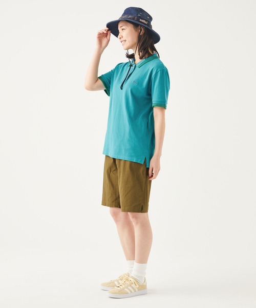 KRIFF MAYER Lady's Collection（クリフメイヤーレディースコレクション）の「抗菌ラインリブポロシャツ（ポロシャツ・レディース・ブラック/パープル/グレー/オフホワイト/ターコイズブルー/ワインレッド・MEDIUM/LARGE）」の10枚目の写真