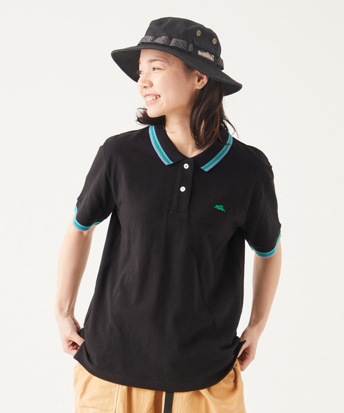 KRIFF MAYER Lady's Collection（クリフメイヤーレディースコレクション）の「抗菌ラインリブポロシャツ（ポロシャツ・レディース・ブラック/パープル/グレー/オフホワイト/ターコイズブルー/ワインレッド・MEDIUM/LARGE）」の7枚目の写真