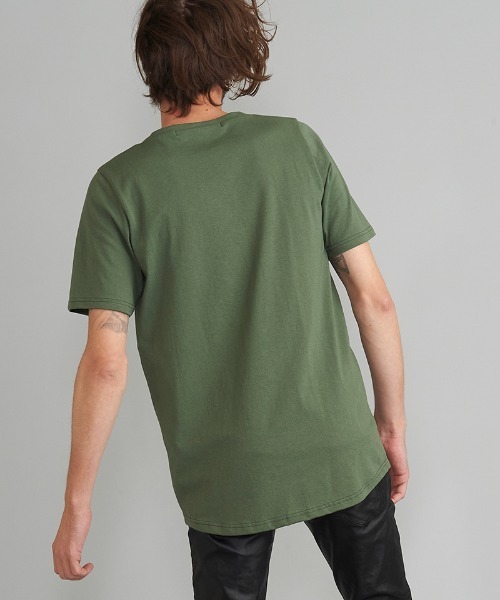 NO ID.(ノーアイディ)の「mt7727- レースアップラウンドT Tシャツ(Tシャツ/カットソー・メンズ・ブラック/ホワイト/カーキ・1/2)」の16枚目の写真