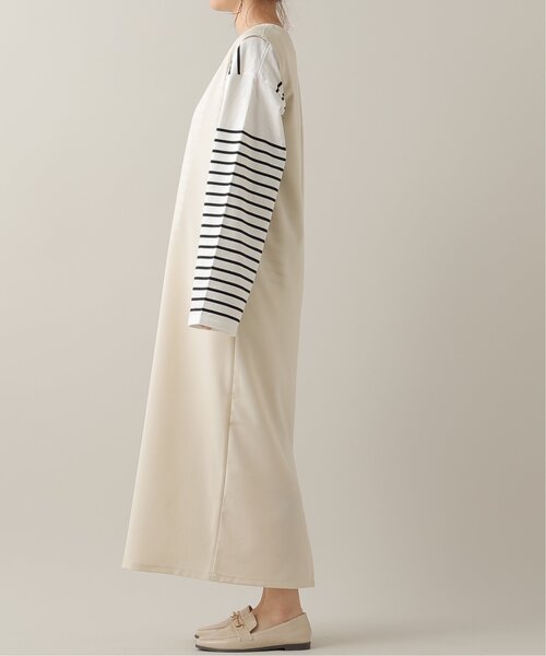 frames RAY CASSIN（フレームスレイカズン）の「リネンライクVネックノースリワンピース（ジャンパースカート・レディース・ブラック/アイボリー系/ベージュ/ブラウン・FREE）」の9枚目の写真