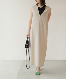 frames RAY CASSIN | リネンライクVネックノースリワンピース(ジャンパースカート)