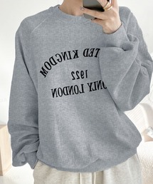 韓国ファッションUNITED刺繍ロゴオーバーサイズスウェットトレーナー