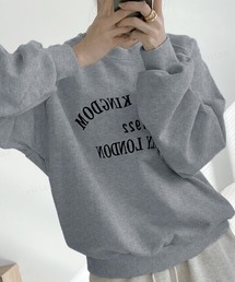 Dalfwin | 韓国ファッションUNITED刺繍ロゴオーバーサイズスウェットトレーナー(スウェット)