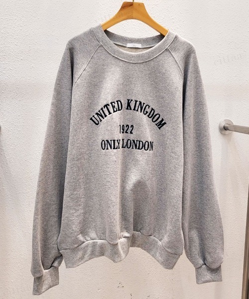 【新品未使用】The Barnnet スウェット トレーナー 刺繍 グレー　韓国 新品未使用】The Barnnet スウェット トレーナー 刺繍 グレー 韓国