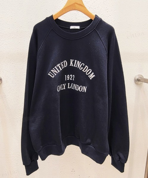 韓国ファッションUNITED刺繍ロゴオーバーサイズスウェット