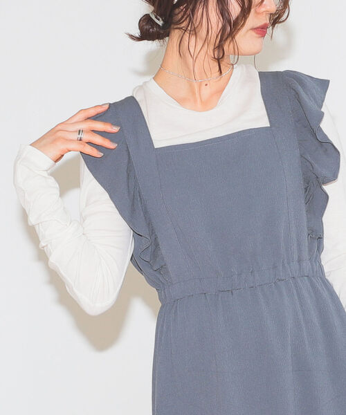 BeAMS DOT(ビームスドット)の「【WEB限定】BeAMS DOT / エプロン フリル ワンピース(ワンピース・レディース・グレー系その他/ケリー/ブラウン系その他5・FREE)」の22枚目の写真