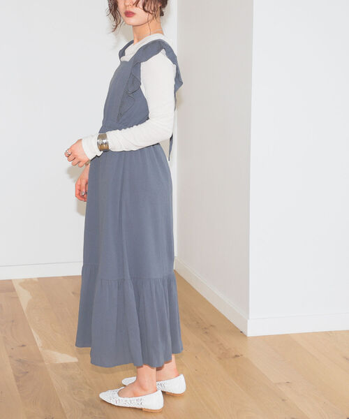 BeAMS DOT(ビームスドット)の「【WEB限定】BeAMS DOT / エプロン フリル ワンピース(ワンピース・レディース・グレー系その他/ケリー/ブラウン系その他5・FREE)」の17枚目の写真