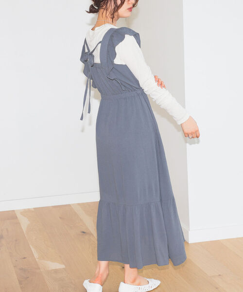 BeAMS DOT(ビームスドット)の「【WEB限定】BeAMS DOT / エプロン フリル ワンピース(ワンピース・レディース・グレー系その他/ケリー/ブラウン系その他5・FREE)」の8枚目の写真