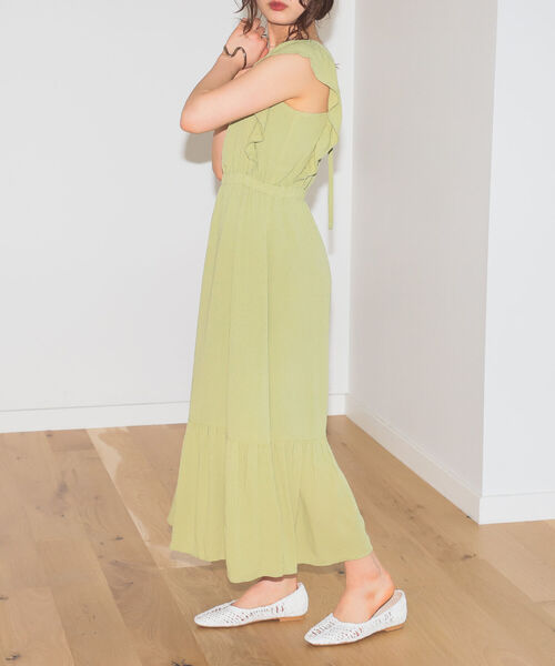 BeAMS DOT(ビームスドット)の「【WEB限定】BeAMS DOT / エプロン フリル ワンピース(ワンピース・レディース・グレー系その他/ケリー/ブラウン系その他5・FREE)」の6枚目の写真