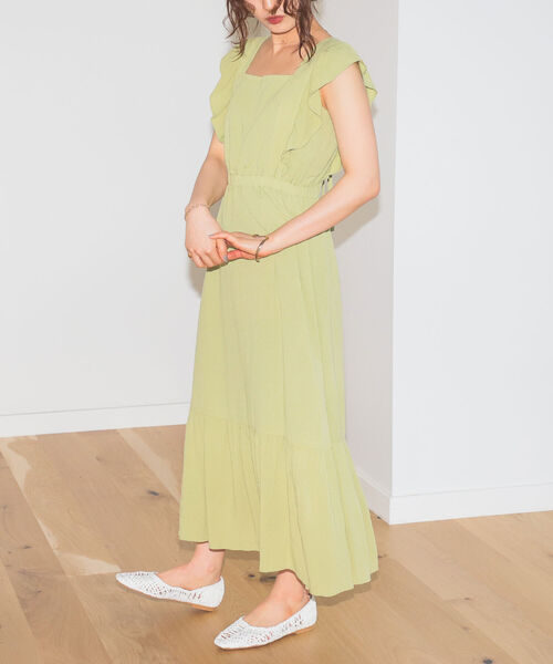 BeAMS DOT(ビームスドット)の「【WEB限定】BeAMS DOT / エプロン フリル ワンピース(ワンピース・レディース・グレー系その他/ケリー/ブラウン系その他5・FREE)」の9枚目の写真