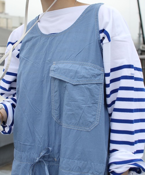 THE SHINZONE(ザ シンゾーン)の「THE SHINZONE/シンゾーン タンクオールインワン TANK ALL IN ONE 21MMSPA03(つなぎ/オールインワン・レディース・ブラック/ブルー・36/34)」の6枚目の写真