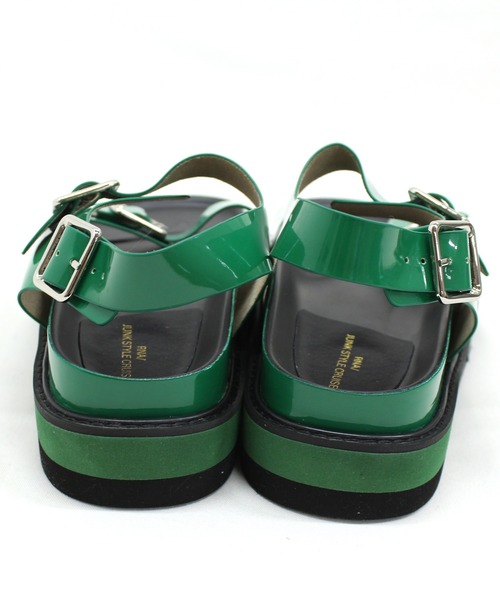 RNA（アールエヌエー）の「E4848 エナメルプラットフォームサンダル（サンダル・レディース・グリーン/ブラック/ホワイト・MEDIUM/SMALL）」の13枚目の写真