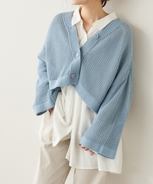 PUAL CE CIN | 【Du noir】メッシュニットカーディガン(カーディガン/ボレロ)