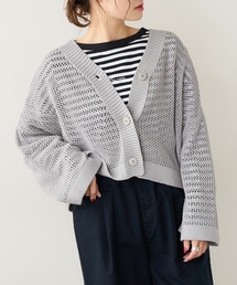 PUAL CE CIN | 【Du noir】メッシュニットカーディガン(カーディガン/ボレロ)