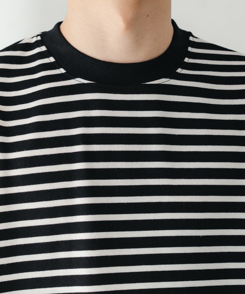 epnok(エプノック)の「ベーシックルーズボーダーロンT(Tシャツ/カットソー・メンズ・ブラック/オフホワイト・MEDIUM/LARGE/SMALL)」の22枚目の写真