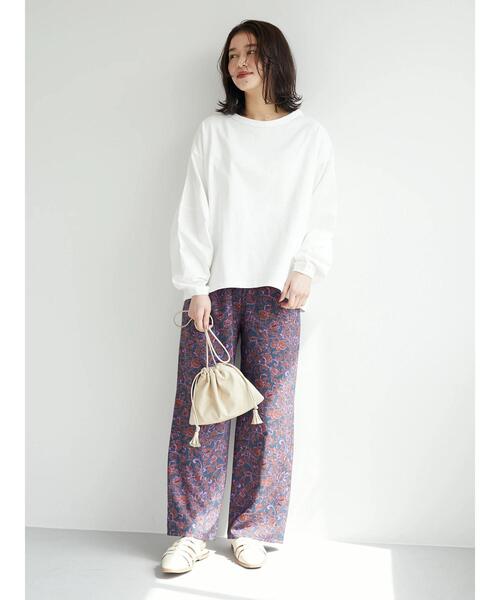 Green　Parks（グリーンパークス）の「ランタンスリーブプルオーバー（Tシャツ/カットソー・レディース・その他7/ブルー/ホワイト・FREE）」の13枚目の写真