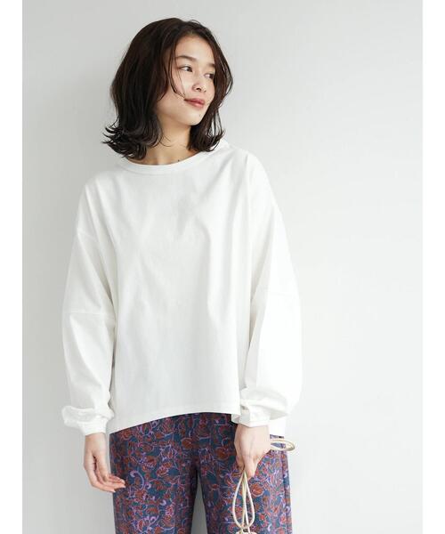 Green　Parks（グリーンパークス）の「ランタンスリーブプルオーバー（Tシャツ/カットソー・レディース・その他7/ブルー/ホワイト・FREE）」の16枚目の写真