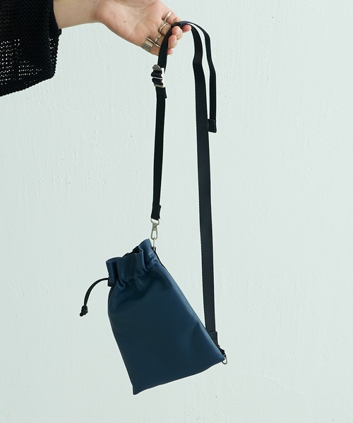 SLOW（スロウ）の「【SLOW / スロウ】22SS draw string 2way bag s(ショルダーバッグ)（ショルダーバッグ・メンズ・ホワイト/ブラック/ネイビー/グリーン・FREE）」の20枚目の写真