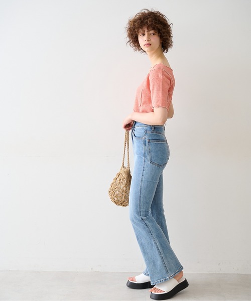 FREE'S MART（フリーズマート）の「◆配色メローシャーリングカットソー（Tシャツ/カットソー・レディース・ホワイト/ブラック/オレンジ・FREE）」の15枚目の写真