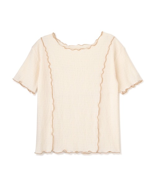 FREE'S MART（フリーズマート）の「◆配色メローシャーリングカットソー（Tシャツ/カットソー・レディース・ホワイト/ブラック/オレンジ・FREE）」の16枚目の写真