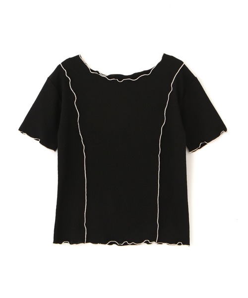 FREE'S MART（フリーズマート）の「◆配色メローシャーリングカットソー（Tシャツ/カットソー・レディース・ホワイト/ブラック/オレンジ・FREE）」の17枚目の写真