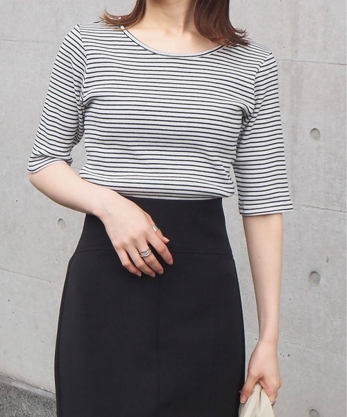 tiptop(ティップトップ)の「前後2wayレイヤードデザインプルオーバー(Tシャツ/カットソー・レディース・ブラック/オフホワイト/ピンク/ホワイト系その他・FREE)」の15枚目の写真