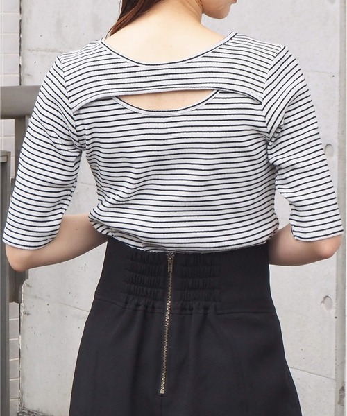 tiptop(ティップトップ)の「前後2wayレイヤードデザインプルオーバー(Tシャツ/カットソー・レディース・ブラック/オフホワイト/ピンク/ホワイト系その他・FREE)」の16枚目の写真