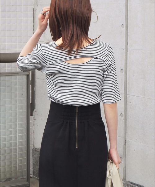 tiptop(ティップトップ)の「前後2wayレイヤードデザインプルオーバー(Tシャツ/カットソー・レディース・ブラック/オフホワイト/ピンク/ホワイト系その他・FREE)」の17枚目の写真