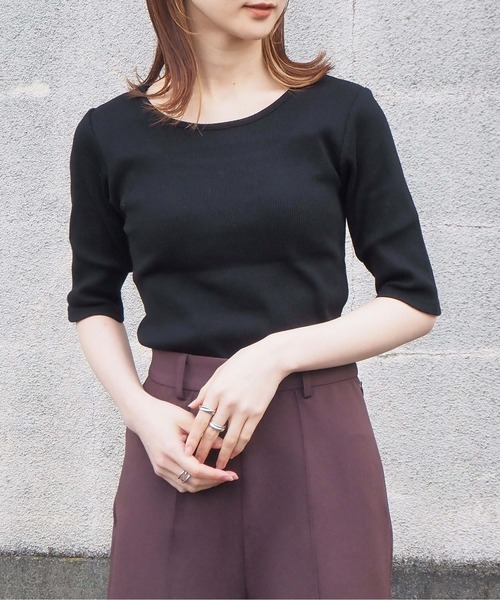 tiptop(ティップトップ)の「前後2wayレイヤードデザインプルオーバー(Tシャツ/カットソー・レディース・ブラック/オフホワイト/ピンク/ホワイト系その他・FREE)」の19枚目の写真