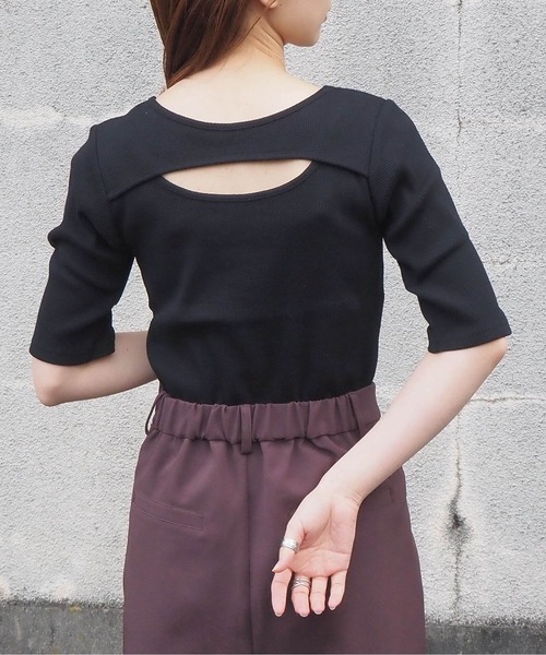 tiptop(ティップトップ)の「前後2wayレイヤードデザインプルオーバー(Tシャツ/カットソー・レディース・ブラック/オフホワイト/ピンク/ホワイト系その他・FREE)」の21枚目の写真