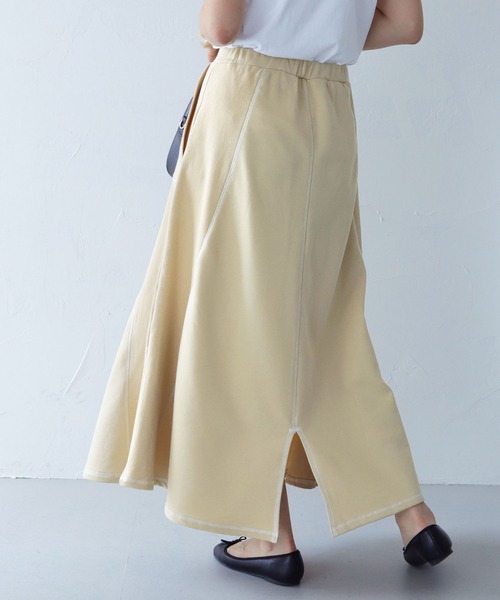 HER CLOSET（ハークローゼット）の「【shemoshelly】切り替えステッチカットフレアスカート（スカート・レディース・ブラック/オレンジ/アイボリー/ブラウン・M）」の10枚目の写真