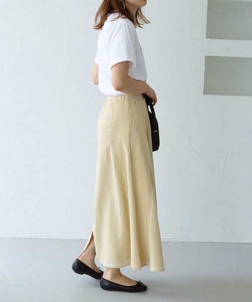 HER CLOSET（ハークローゼット）の「【shemoshelly】切り替えステッチカットフレアスカート（スカート・レディース・ブラック/オレンジ/アイボリー/ブラウン・M）」の20枚目の写真