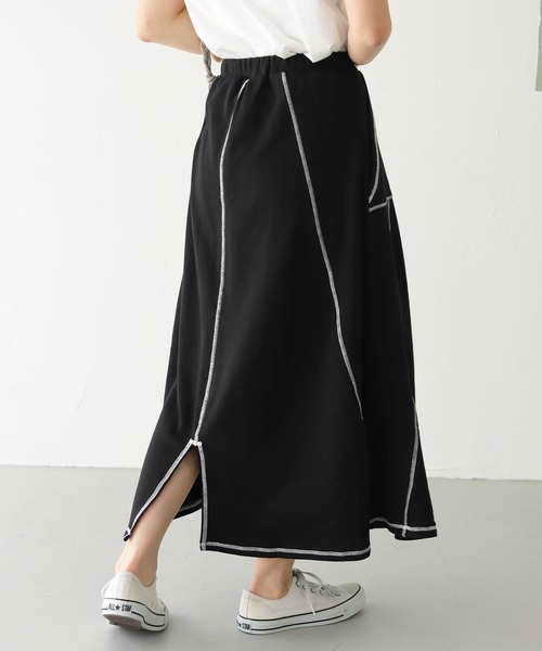 HER CLOSET（ハークローゼット）の「【shemoshelly】切り替えステッチカットフレアスカート（スカート・レディース・ブラック/オレンジ/アイボリー/ブラウン・M）」の21枚目の写真