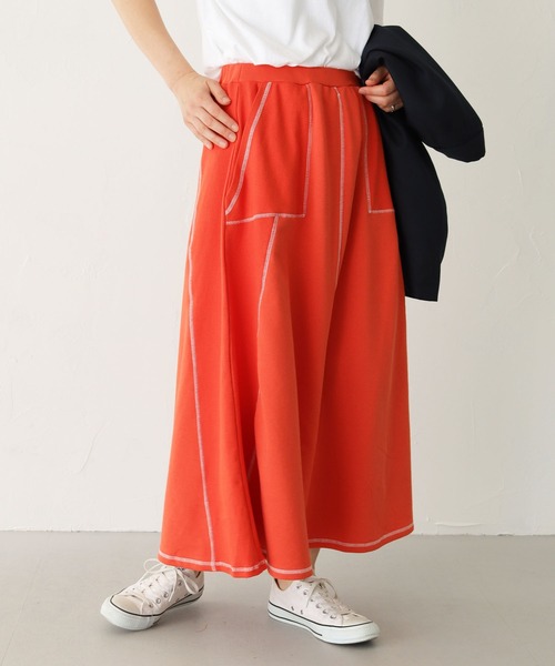 HER CLOSET（ハークローゼット）の「【shemoshelly】切り替えステッチカットフレアスカート（スカート・レディース・ブラック/オレンジ/アイボリー/ブラウン・M）」の22枚目の写真