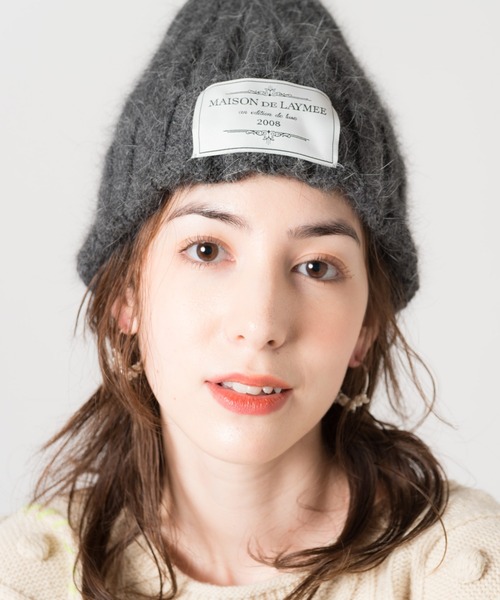 LAYMEE（レイミー）の「Soft beanie / ソフトビーニー（ニットキャップ/ビーニー・レディース・グリーン/アイボリー/グレー/ブラック・FREE）」の3枚目の写真