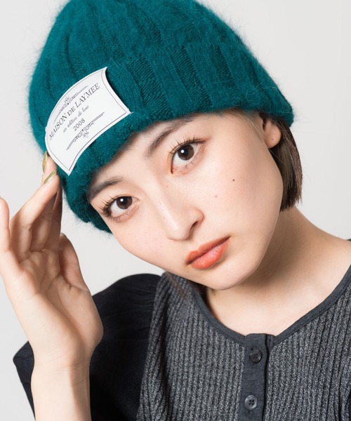 LAYMEE（レイミー）の「Soft beanie / ソフトビーニー（ニットキャップ/ビーニー・レディース・グリーン/アイボリー/グレー/ブラック・FREE）」の4枚目の写真
