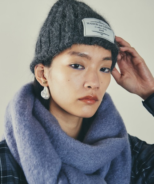 LAYMEE（レイミー）の「Soft beanie / ソフトビーニー（ニットキャップ/ビーニー・レディース・グリーン/アイボリー/グレー/ブラック・FREE）」の18枚目の写真