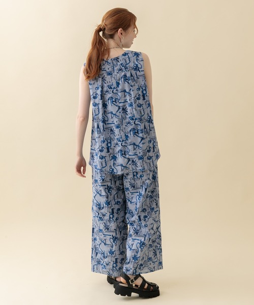 CLOCHE（クロシェ）の「cloche 街柄綿ブラウス（シャツ/ブラウス・レディース・ホワイト/カーキ/ブルー・FREE）」の14枚目の写真